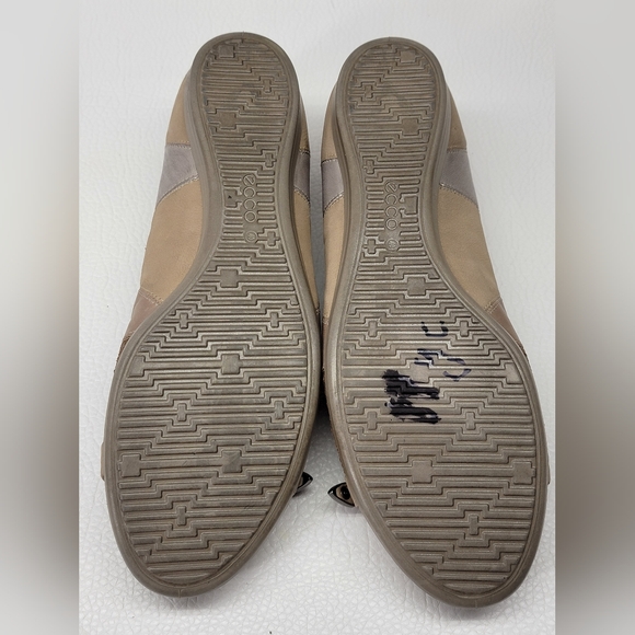 Ecco slide flats Womens Brown Leather  Shoes Loafer Sz 9 - 9.5 some scratches pl - Picture 4 of 9